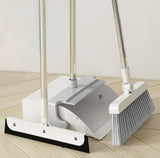 2 in 1 Broom and Dustpan Set: Cleaning with Upright Storage 180° Rotating