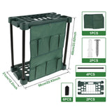 Compact Garden Tool Storage Rack Organiser with Pockets – 58x31x60cm