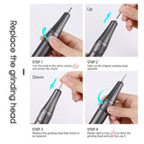 35000RPM Portable Nail Drill Machine Rechargeable E File Fits Manicure Pedicure