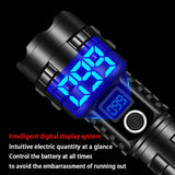 Self-defense LED Torch Zoom flashlight type-c rechargeable home outdoor digital