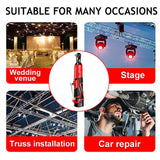 Cordless Electric Ratchet Right Angle Wrench Tool 3/8'' 18V 90° 100Nm +2*Battery