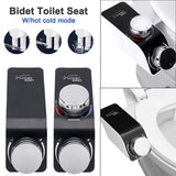 Bidet Toilet Seat Dual Nozzles Self-Cleaning Wash Hot Cold Mixer Water Sprayer