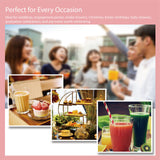 100-2000pcs Colourful Foil Paper Drinking Straws Bulk Packs for Festive Party