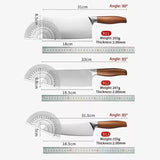 Kitchen Knife 3pcs Stainless Steel Meat Chopping Cleaver Japanese Chef Knife