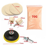 8PCS Cerium Oxide Glass Polishing Kit Windscreen Remover Felt Scratch Pad