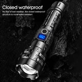 Self-defense LED Torch Zoom flashlight type-c rechargeable home outdoor digital