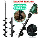 Power Garden Auger Earth Drill Bit Post Planter Digger Outdoor Φ80 x300/600mm