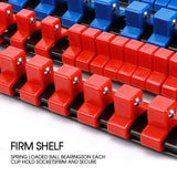 6Pc Socket Holder Sockets Storage Rail Rack Organizer Mountable Sliding