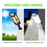 Motion Sensor Solar Powered Lights 3 Modes Household Wall Security Lights