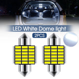 2PCS 31MM 30MM FESTOON 18SMD LED INTERIOR DOME MAP LIGHT BULB GLOBE 12V CAR 4WD