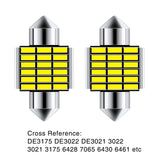 2PCS 31MM 30MM FESTOON 18SMD LED INTERIOR DOME MAP LIGHT BULB GLOBE 12V CAR 4WD