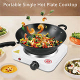 Electric Single Hob/Hot Plate,1000W Skid Proof Feet, Thermostatically Controlled