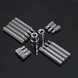 40-Piece Combination Hex Torx and Spline Socket Bits Set Metal Storage Box Set