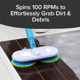 Electric Spin Mop Cordless Rechargeable Floor Cleaner – Dual Head, 6 Pads