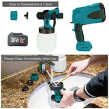 Cordless High Pressure Spray Gun Airless Paint Sprayer For 36V Battery