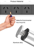 Pop Up Power Point 3 Socket Plug + 2 USB Table Home Kitchen Desk Outlet