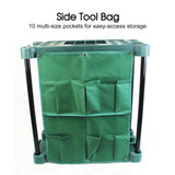 Compact Garden Tool Storage Rack Organiser with Pockets – 58x31x60cm