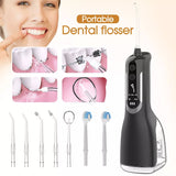 330ML Water Dental Flosser Cordless Oral Irrigator 7Jet Tips Teeth Cleaner USB