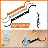 3PC Conduit Locknut Wrench Set 1/2 3/4 1 in Offset Tight Space Tool Kit