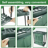 Compact Garden Tool Storage Rack Organiser with Pockets – 58x31x60cm