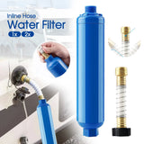 1/2x RV Inline Hose Water Filter with Hose Protector, Reduces Chlorine,Bad Taste