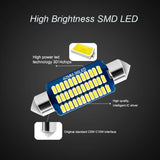 2X 31MM FESTOON 36SMD LED INTERIOR DOME MAP LIGHT BULB GLOBE 12V CAR 4WD