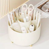 360°Rotating Makeup Brush Storage Box Portable Desktop Cosmetic Organizer