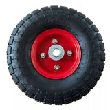 2 x 10" Hand Trolley Wheel Pneumatic air 3.50-4 Heavy Duty double hub 16mm