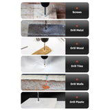 21V BRUSHLESS HEAVY DUTY CORDLESS DRILL IMPACT DRIVER KIT HAMMER +2 BATTERY Box