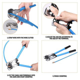 Crimping Tool Cable Crimper Wire Plug Pliers Battery Terminal Lug Hex 6-50mm²