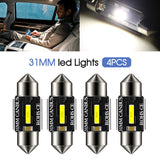 31MM FESTOON LED 4x INTERIOR DOME MAP LIGHT BULB GLOBE 12V CAR 4WD CSP ErrorFree