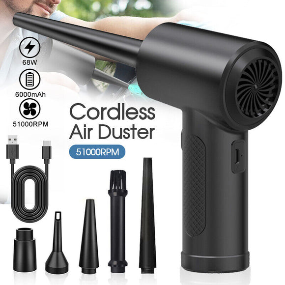 51000RPM Cordless Air Duster Compressed Air Blower Computer Cleaning Cleaner