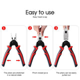 5-PCS Plier Tool Set, 5 in 1 Versatile Tool Kit, with Linesman Plier, Wire
