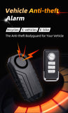 113dB Bike Motorcycle Alarm Anti-Theft Vibration Bicycle Security with Remote