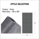 Fiberglass Insect Fly Screen - Easy Installation, 5m x 1m Roll in Black & Grey
