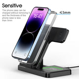 3 In 1 Wireless Charger Fast Charge For 15W Phone Charging Stand/Dock Compatible
