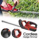 18V Cordless Hedge Trimmer 1500mAh Blade Brake Lightweight & Ergonomic Design | Dual Safety Switch Ideal for Hedges & Shrubs