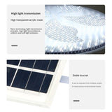 Solar Powered 24/28/32cm LED Ceiling Light Bedroom Garden Garage Shed Tent Lamp