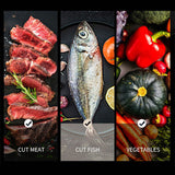 8 PCS Kitchen Knives Set Stainless Steel Japanese Damascus Pattern Chef Knife