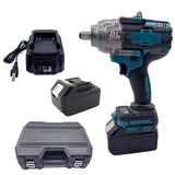 1000N.M Brushless Cordless Electric Impact Wrench Rechargeable 1/2" Power Tools