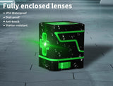 Traderight Laser Level Green Light Auto Self Leveling Waterproof Cross Line Home