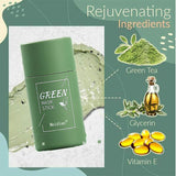 1/2x Green Tea Cleansing Mask Facial Stick Oil Acne Control Blackhead Deep Clean