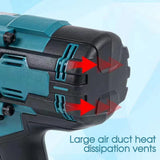 1000N.M Brushless Cordless Electric Impact Wrench Rechargeable 1/2" Power Tools