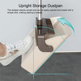 2 in 1 Broom and Dustpan Set: Cleaning with Upright Storage 180° Rotating