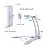 Universal 360° Desktop & Wall Mount Pull-Up Lazy Bracket For Mobiles and Tablets