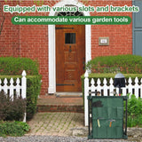 Compact Garden Tool Storage Rack Organiser with Pockets – 58x31x60cm