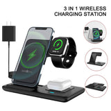 3 In 1 Wireless charger Fast Charging Dock for Mobile Phone and Watch