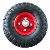 2 x 10" Hand Trolley Wheel Pneumatic air 3.50-4 Heavy Duty double hub 16mm