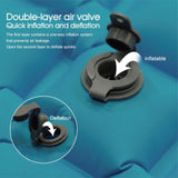 Double Self-Inflating Mattress Sleeping Mat with Built-in Pillow