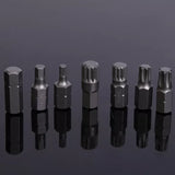 40-Piece Combination Hex Torx and Spline Socket Bits Set Metal Storage Box Set